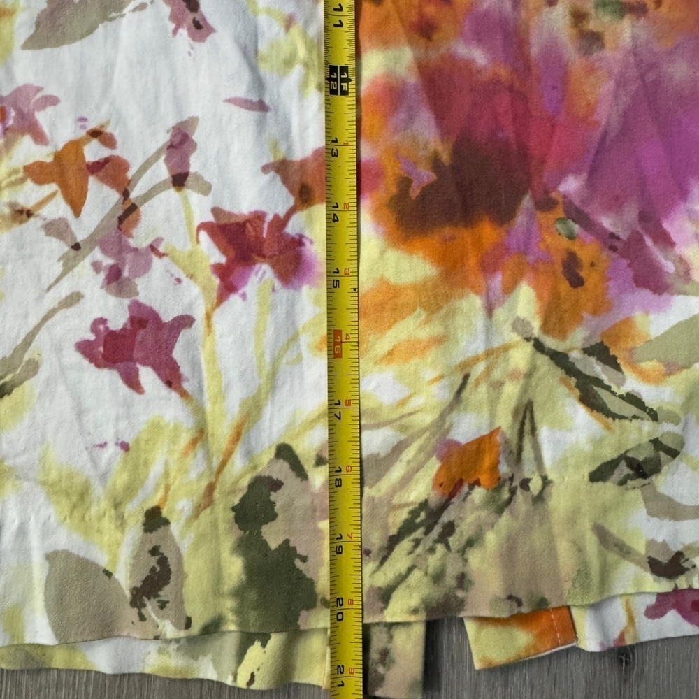 J. Crew Orange Pink Floral Pencil Skirt Cocktail Size 4. - Picture 8 of 8